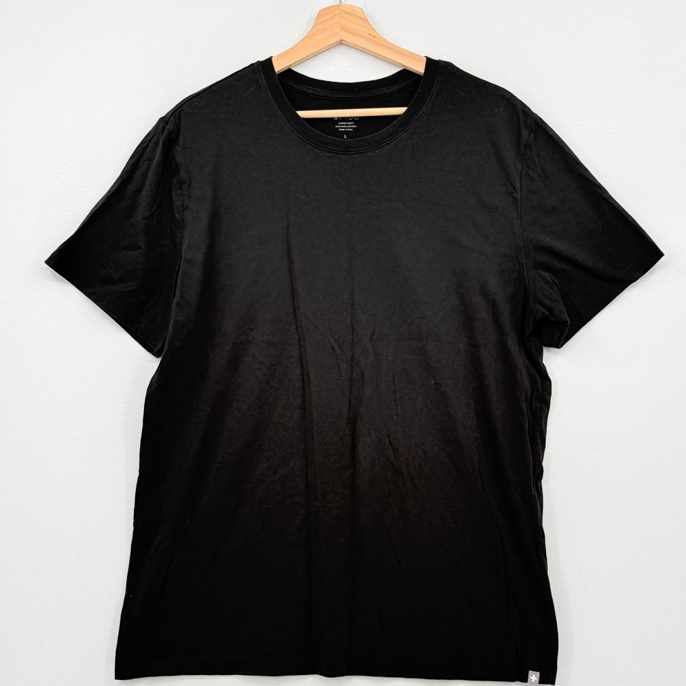 Figs Super Soft Tee Womens Large Black Pima Cotton Medical Scrubs Work Capsule